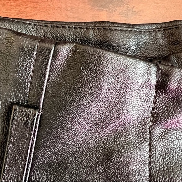 TOPSHOP Faux Leather Black High Rise Shorts Size US 4 - Picture 6 of 8